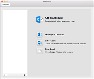 Manual Add Account Outlook Mac 2016